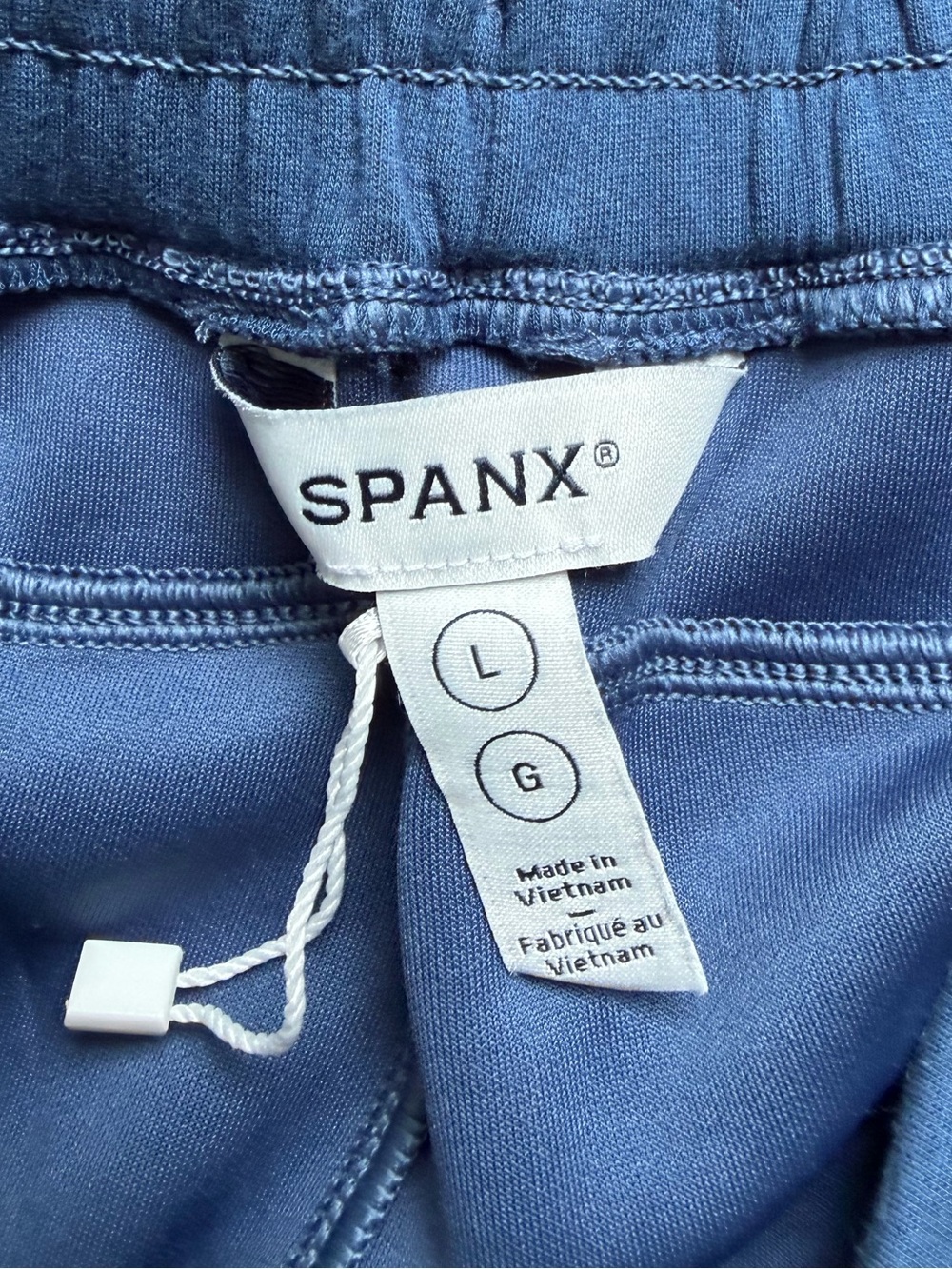 Spanx Air Essentials Wide Leg Pant Size Large Blue High Rise Stretch Loungewear - Picture 2 of 7